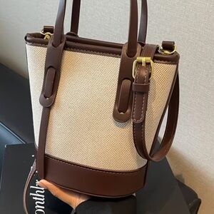 Elegant Brown and Cream Tote Bag